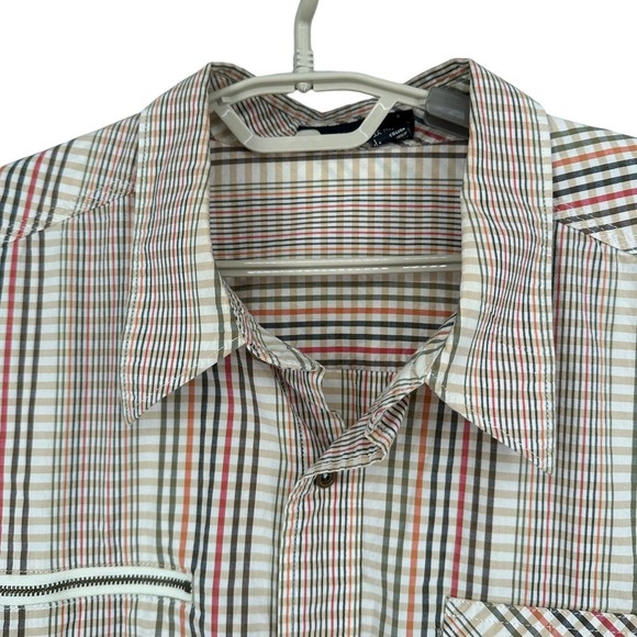 Rockawear Plaid Embroidered Pocket Long Sleeve Button-Down Shirt 3X - Picture 2 of 9